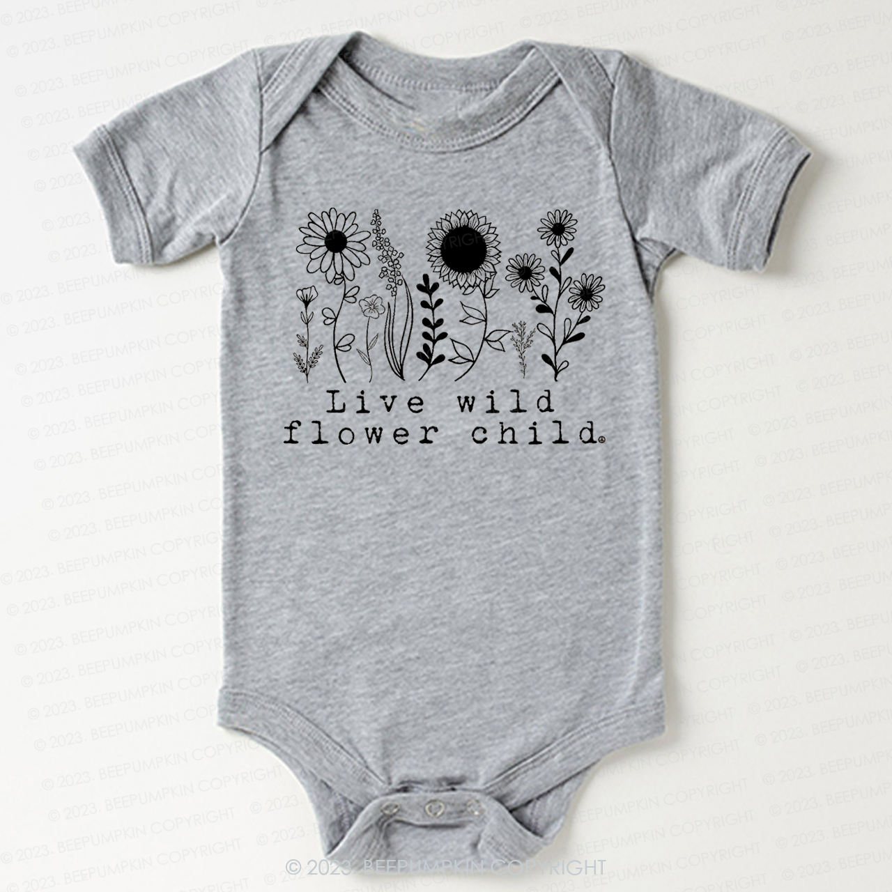 Live Wild Flower Bodysuit For Baby
