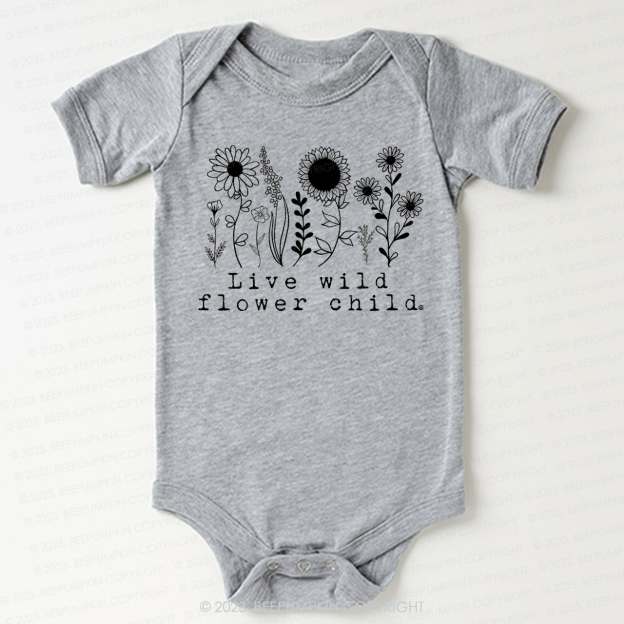Live Wild Flower Bodysuit For Baby