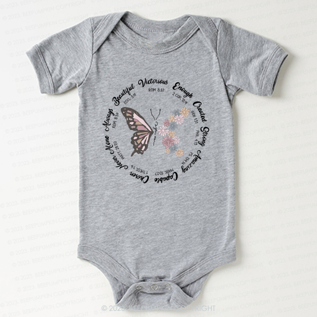 Butterfly Jesus Bible Verse Bodysuit For Baby