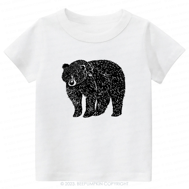 Organic Animal Bear -Toddler Tees