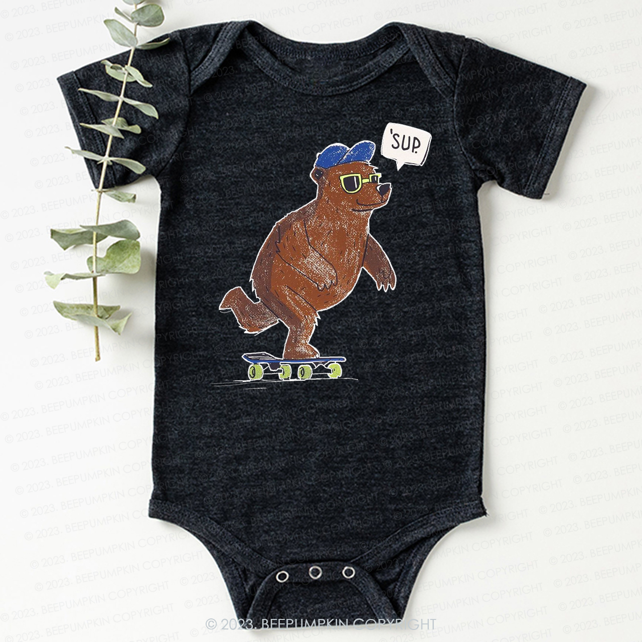 Skateboard Shoe Bear Bodysuit For Baby