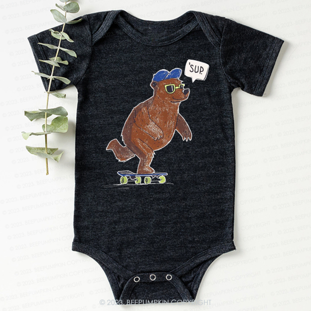 Skateboard Shoe Bear Bodysuit For Baby
