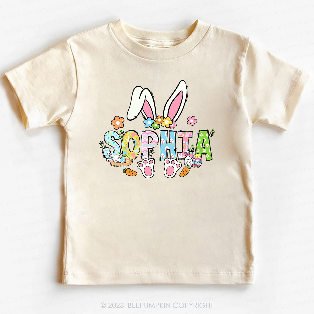 Flowers Personalized Name Easter -Toddler Tees