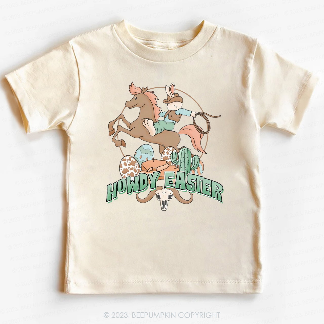 Howdy Easter Natural  -Toddler Tees