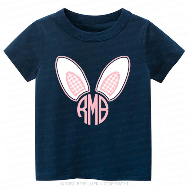 Monogrammed Bunny Easter -Toddler Tees
