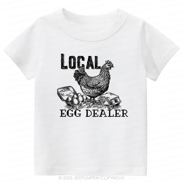 Local Egg Dealer Kids Retro -Toddler Tees