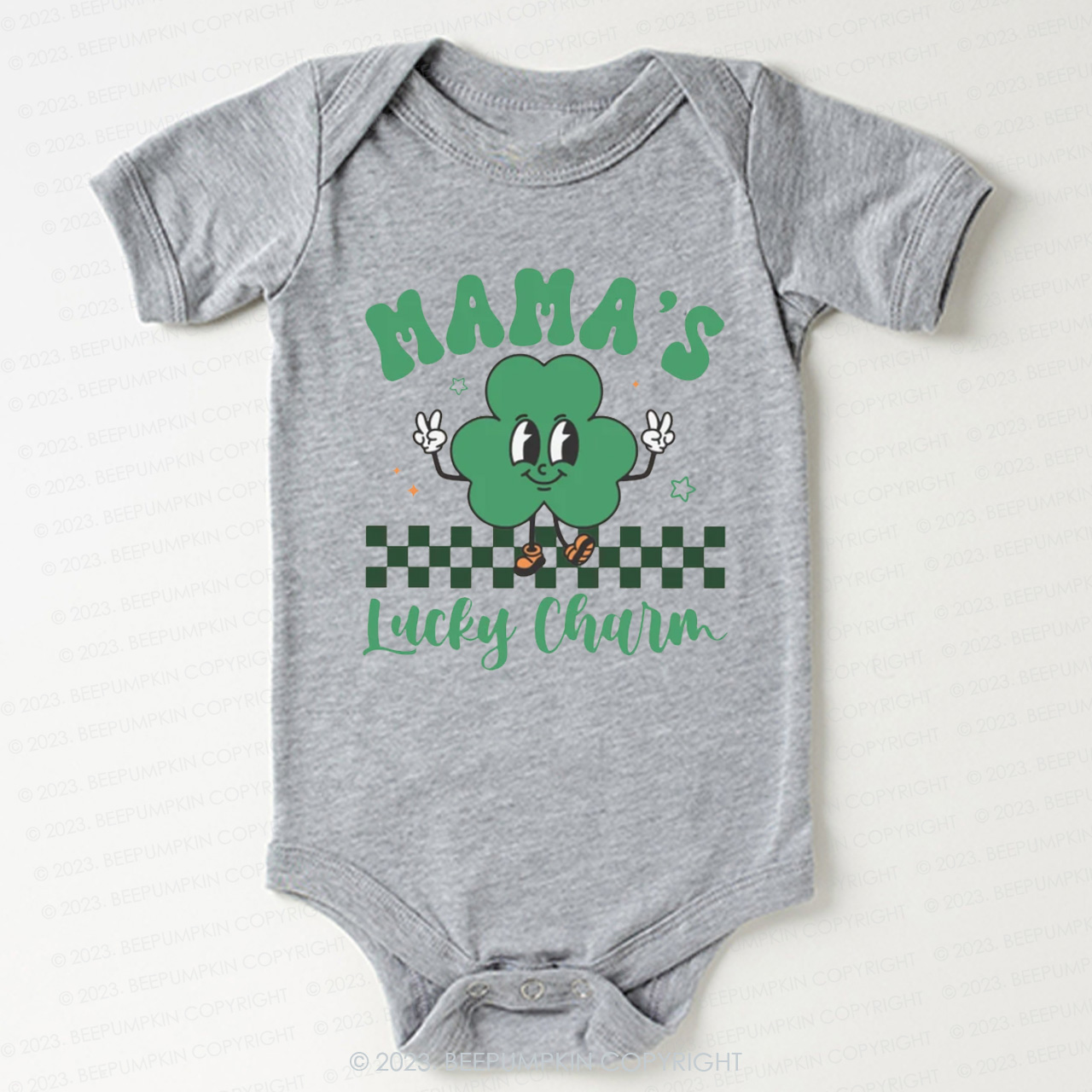 Mama's Lucky Charm St.Patricks Day Bodysuit For Baby