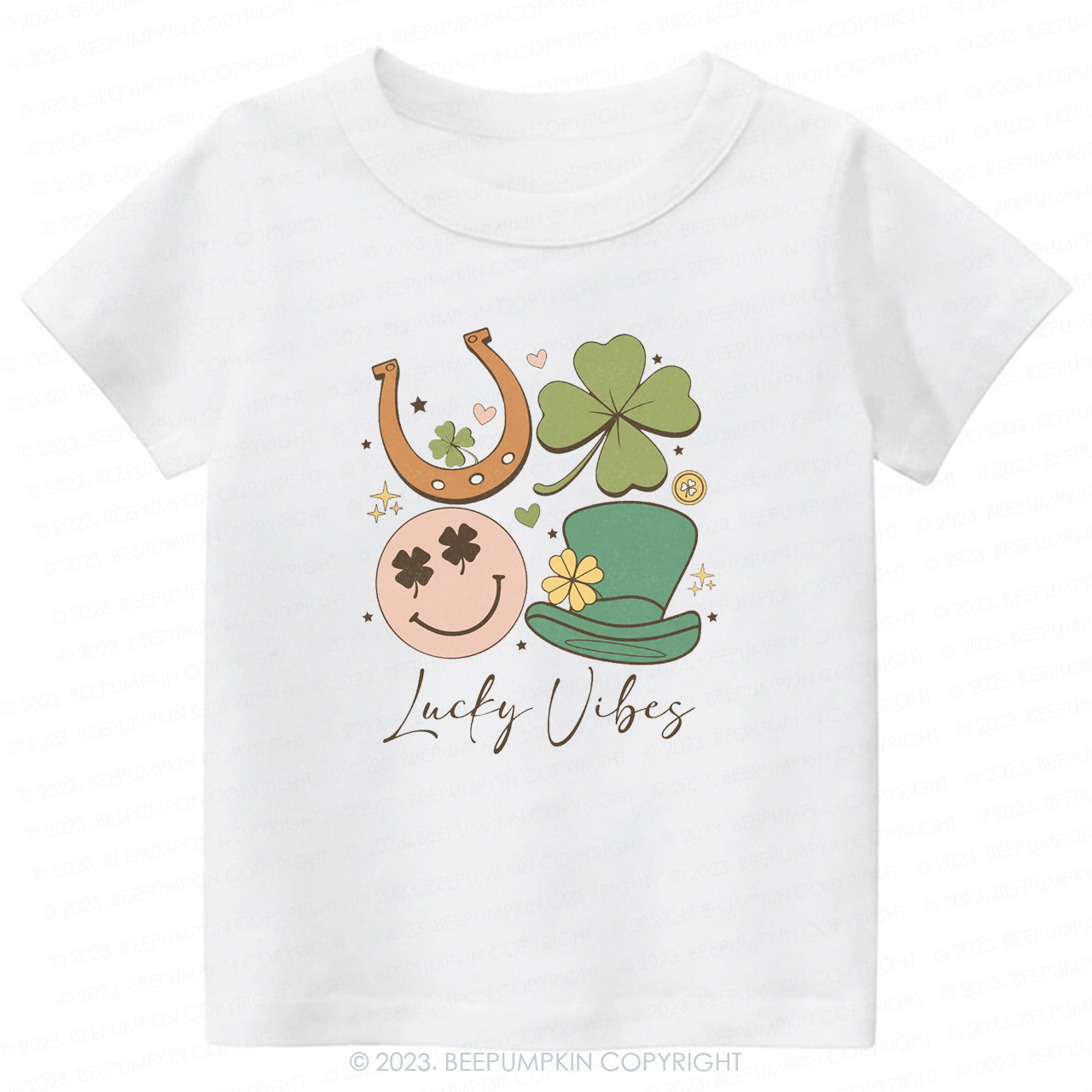 Lucky Vibes St.Patricks Day-Toddler&Kids Tees