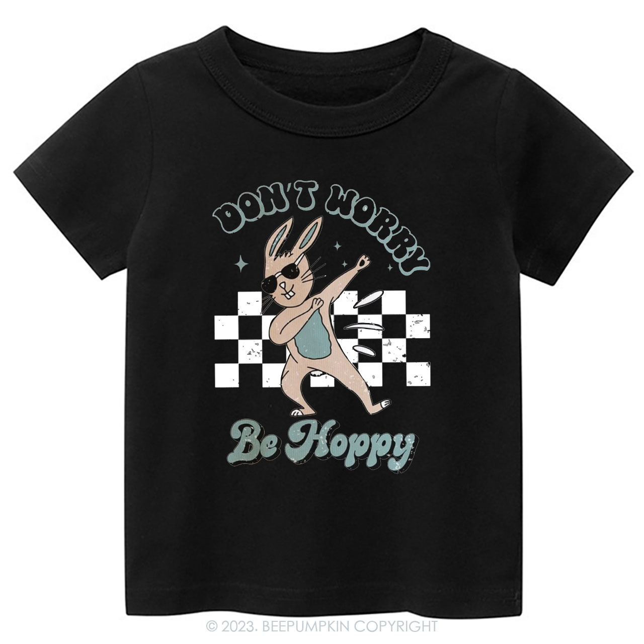 Dont Worry Be Hoppy Easter Toddler Tees