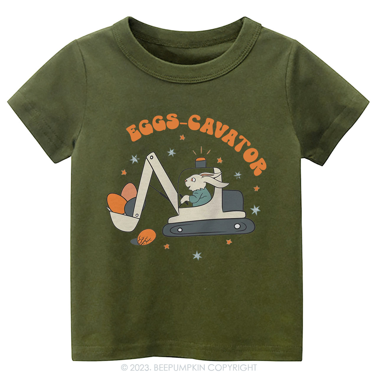 Eggs Cavator Construction Easter Toddler Tees