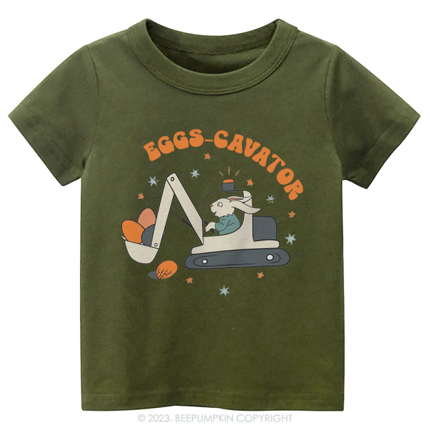 Eggs Cavator Construction Easter Toddler Tees