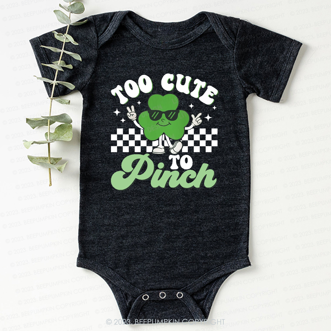 Too Cute To Pinch St.Patricks Day Bodysuit For Baby
