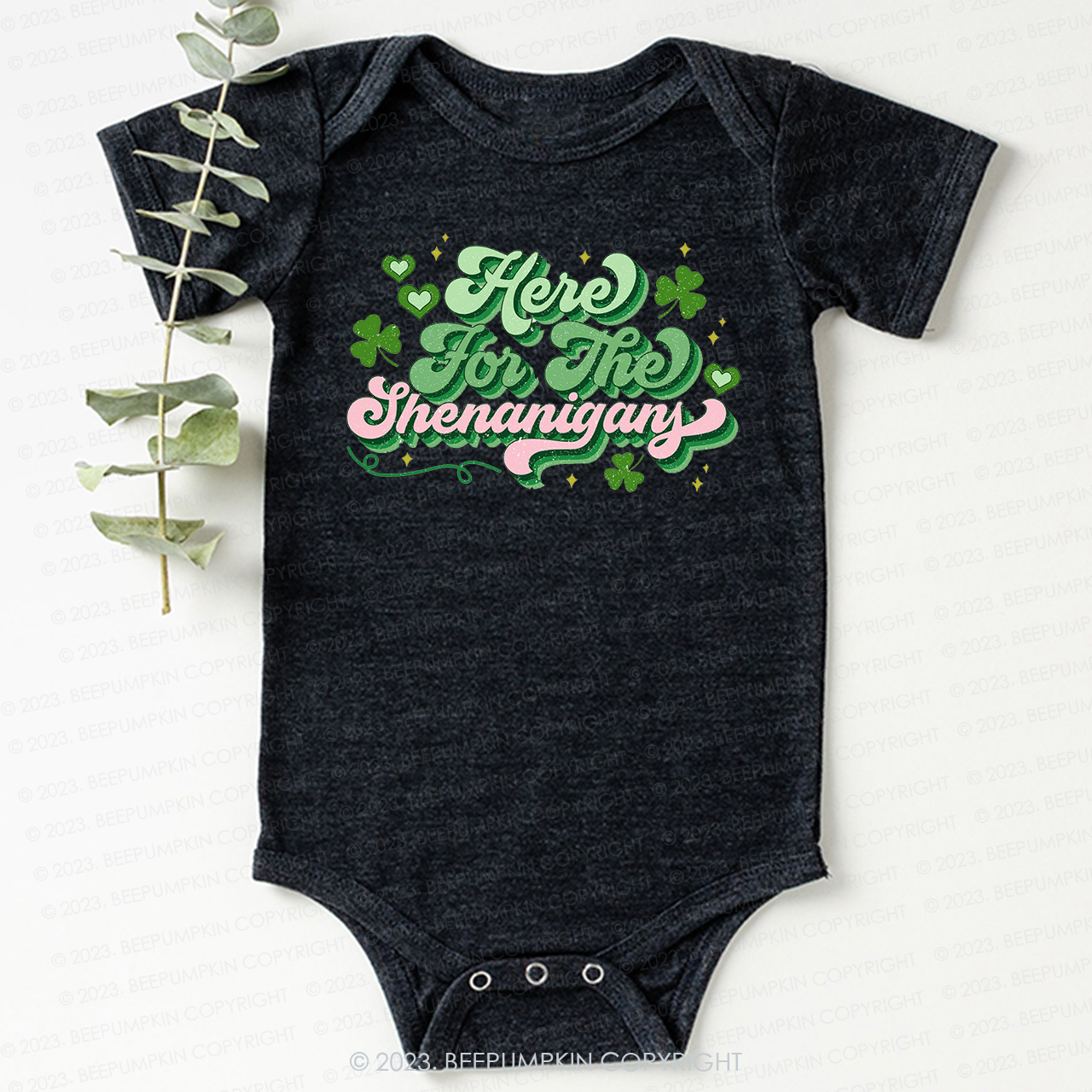Here For The Shenanigans St.Patricks Day Bodysuit For Baby