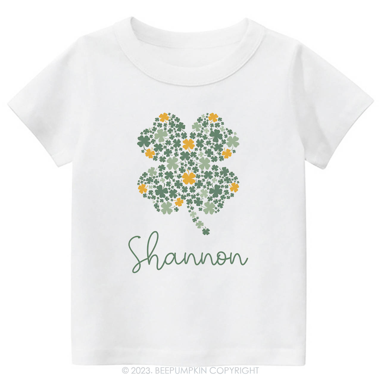 Personalized Cute Shamrock St.Patricks Day -Toddler Tees