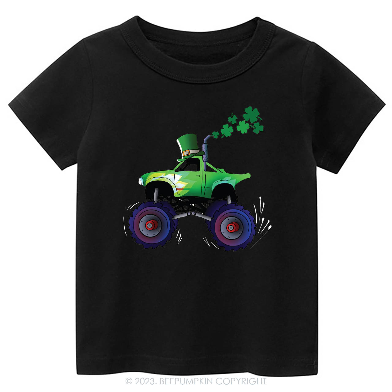 Monster Truck Crusher St.Patricks Day -Toddler Tees