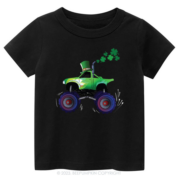 Monster Truck Crusher St.Patricks Day -Toddler Tees