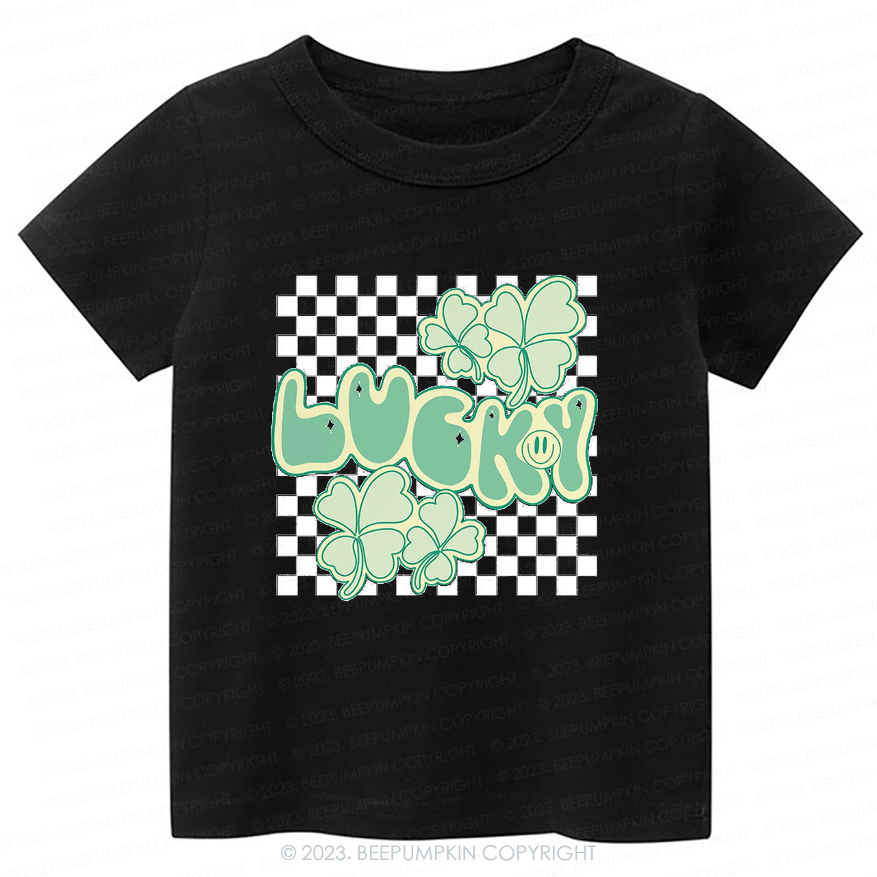 Retro Lucky Clover Leaf St.Patricks Day -Toddler Tees