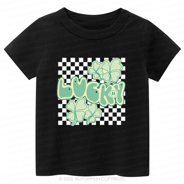 Retro Lucky Clover Leaf St.Patricks Day -Toddler Tees