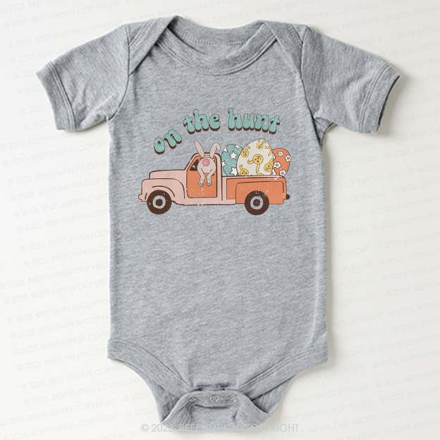 On the Hunt Easter Groovy Bodysuit For Baby