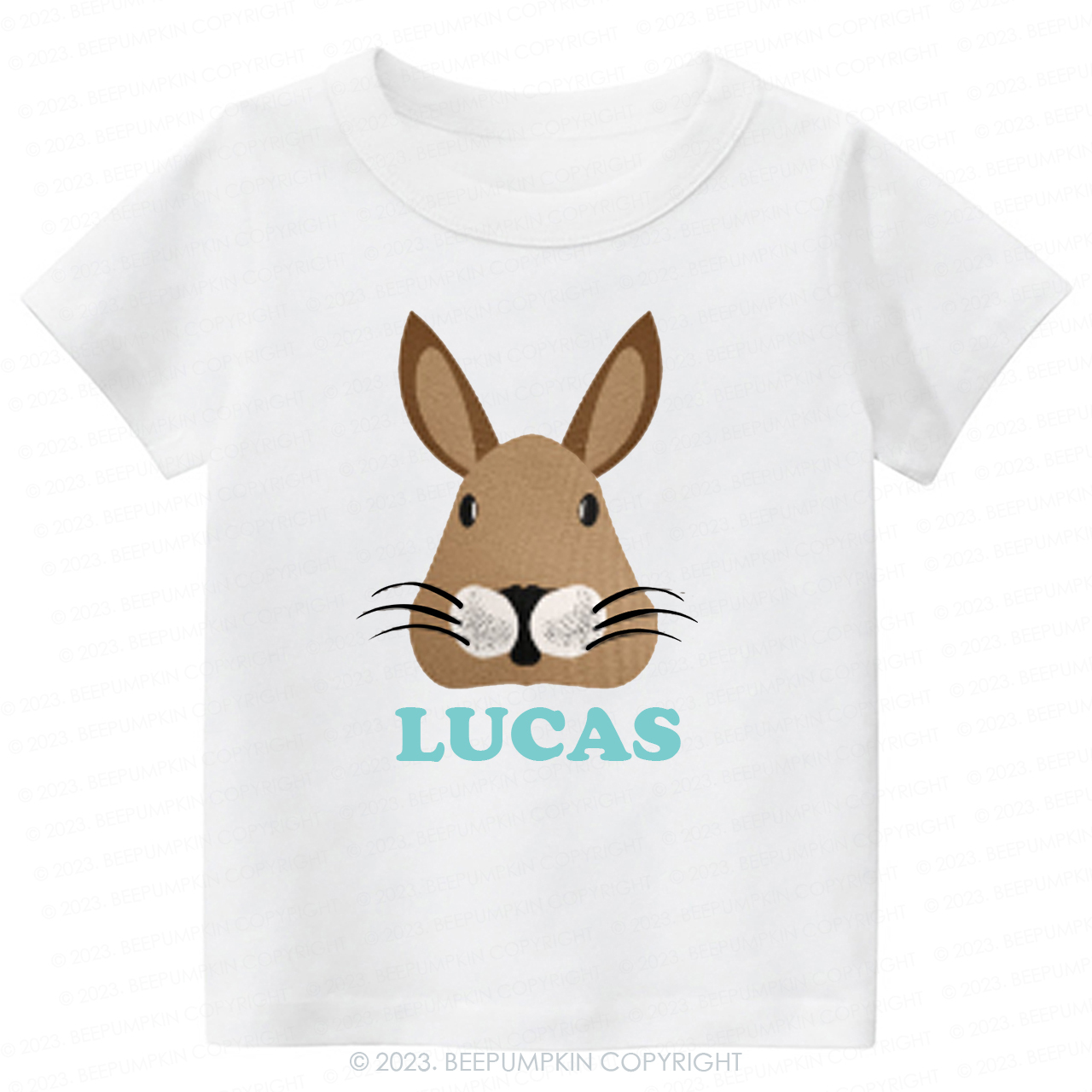 Personalized Easter Brown Bunny -Toddler Tees