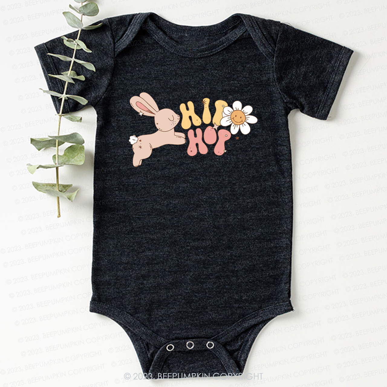 Groovy Easter Hip Hop Bunny Bodysuit For Baby