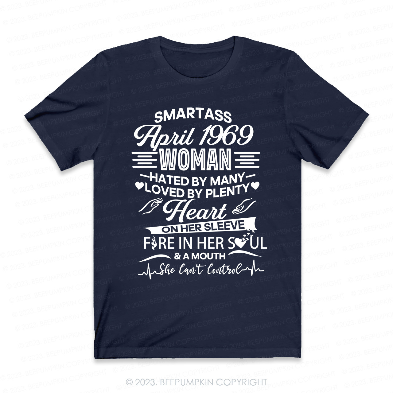 Heart On Her Sleeve Fire In Her Soul Retro T-Shirt