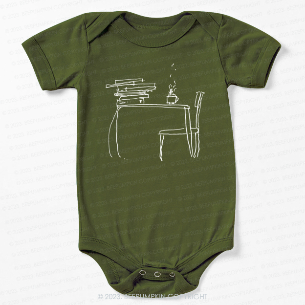 Literary Coffee Book Lover Bodysuit For Baby