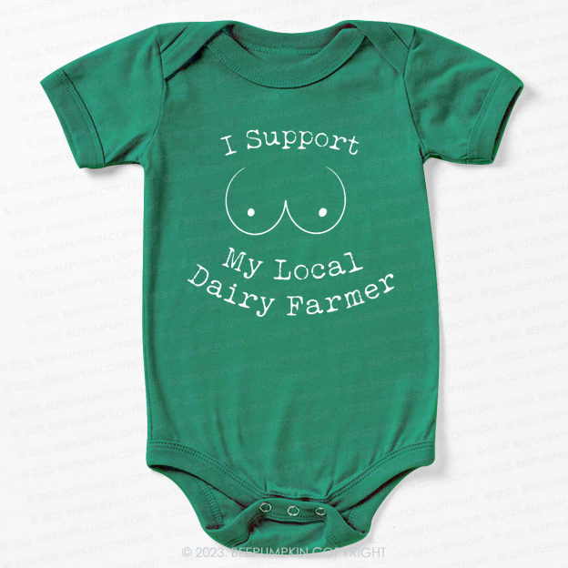 I Support My Local Dairy Farmer Bodysuit For Baby