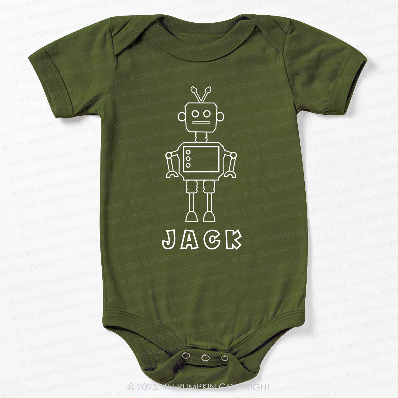 Personalized Robot coloring Bodysuit For Baby