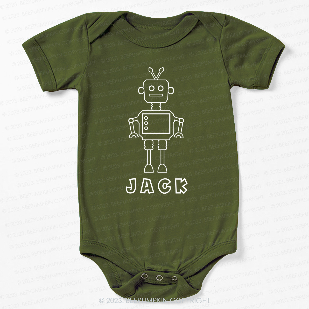 Personalized Robot coloring Bodysuit For Baby