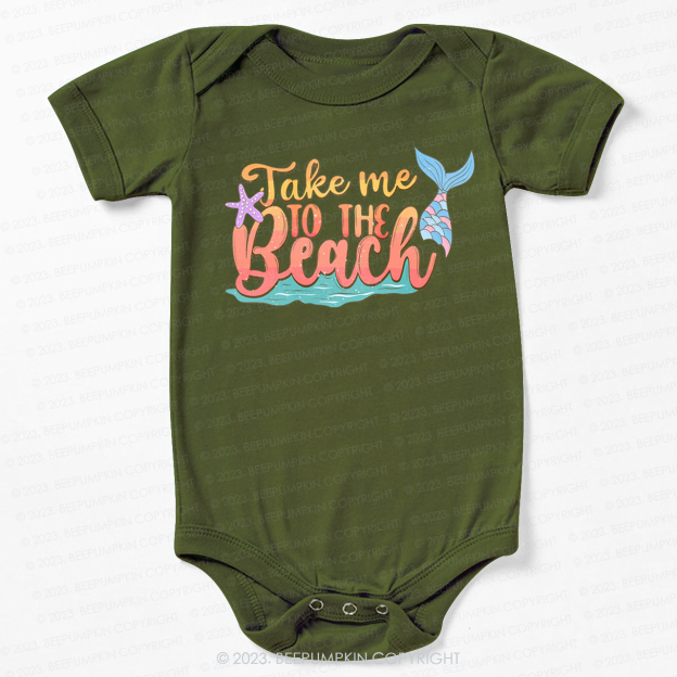 Take Me To The Beach Mermaid Bodysuit For Baby