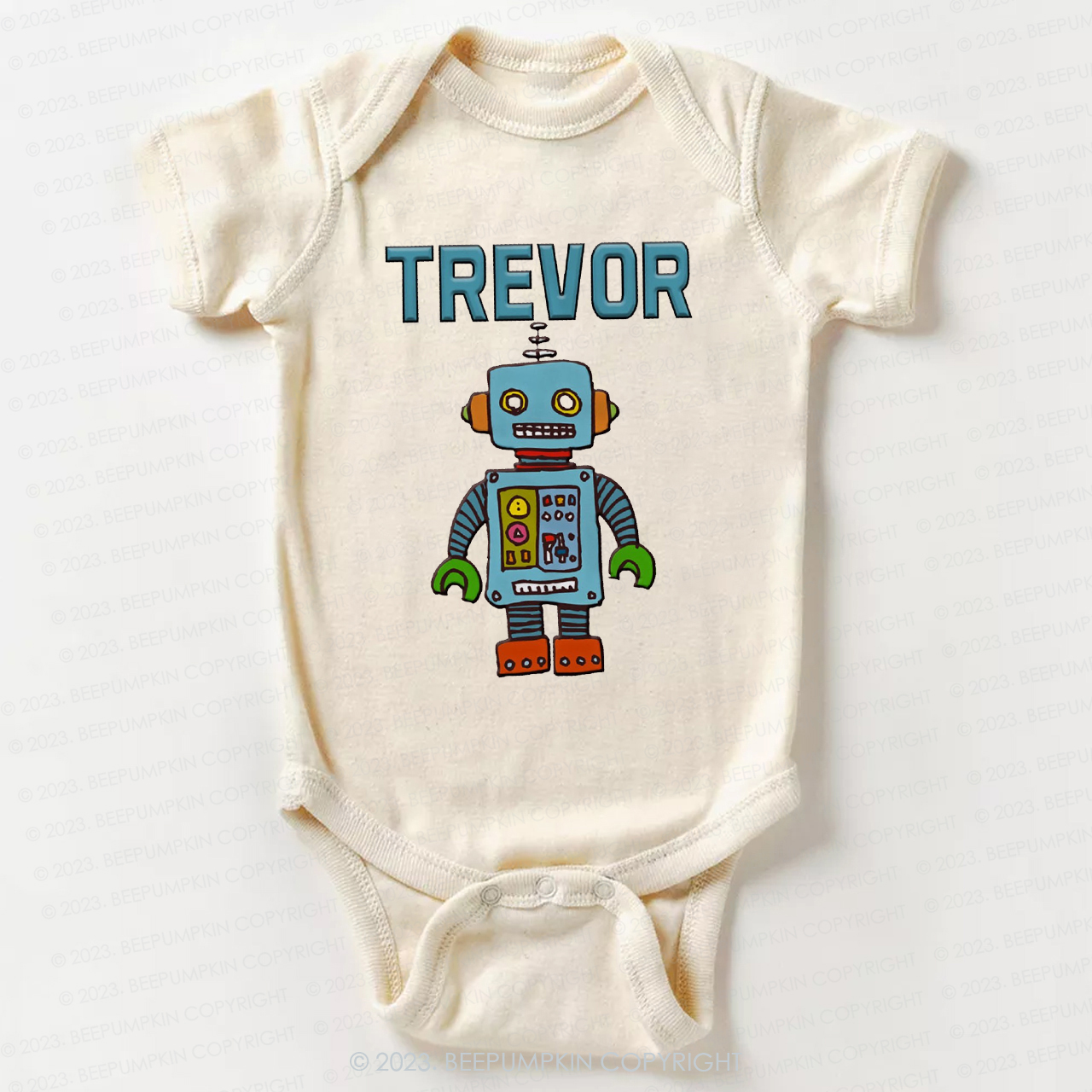 Personalized Robot Theme Bodysuit For Baby