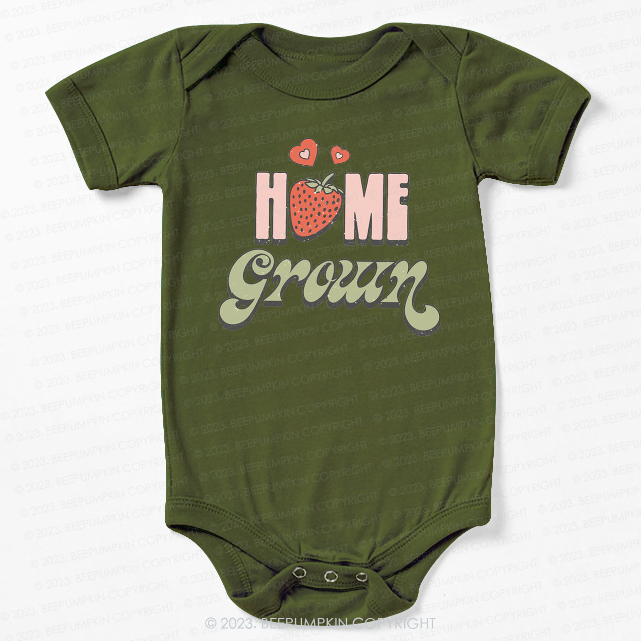 Vegan Natural Home Grown Bodysuit For Baby