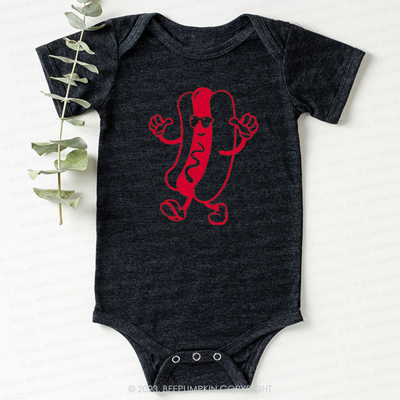 Cool Hot Dog Graphic Bodysuit For Baby