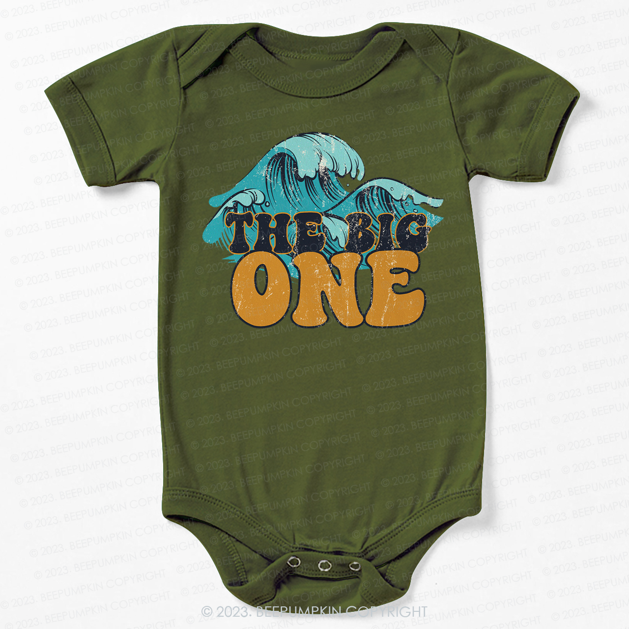 The Big One Retro Wave Birthday Bodysuit For Baby