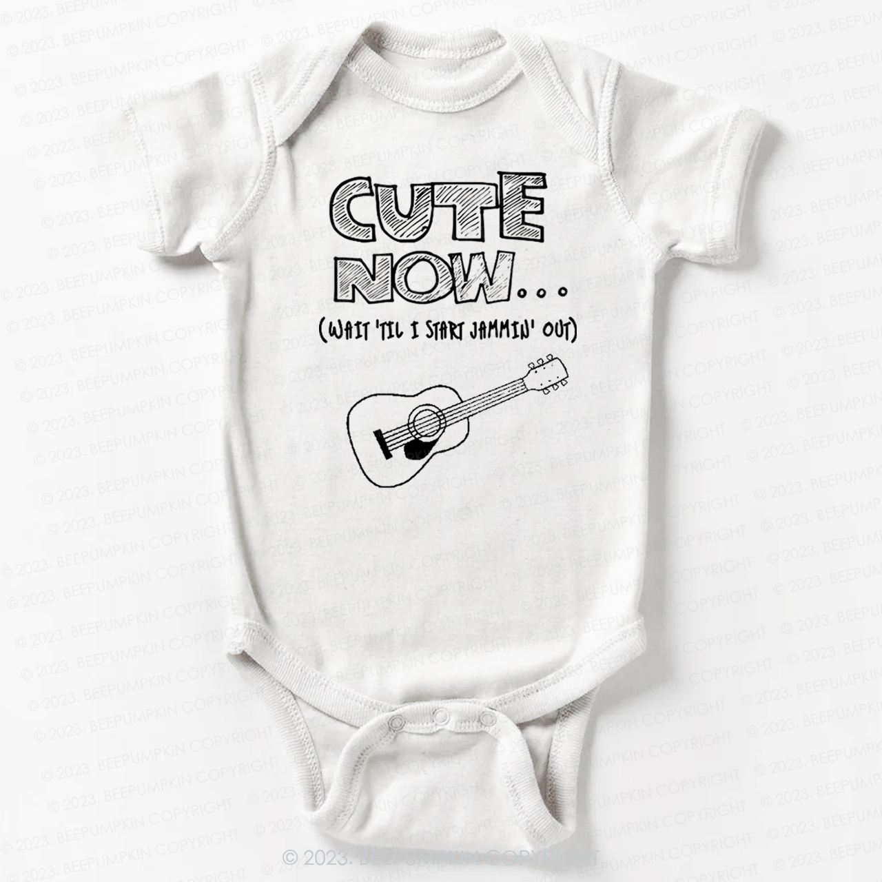 Guitar CUTE NOW Wait Til I Start Jammin Out Bodysuit For Baby
