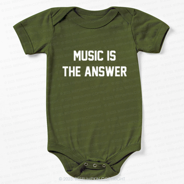 Music Is The Answer Bodysuit For Baby