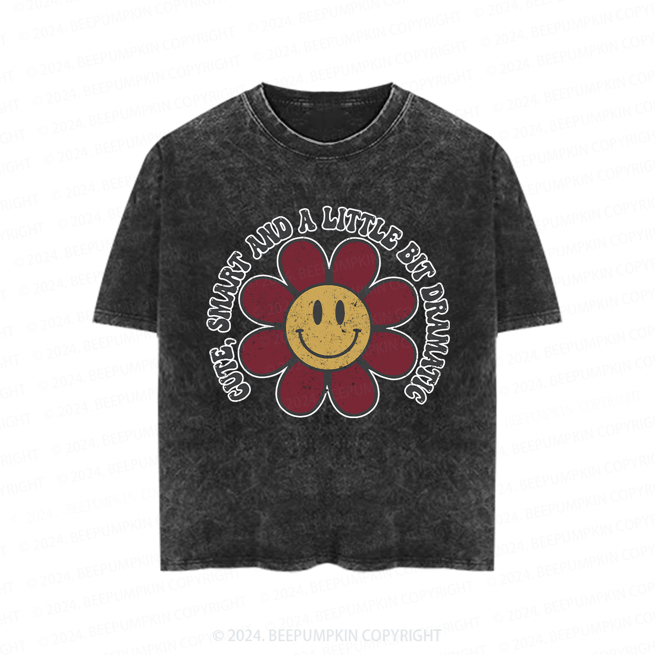 Cute Smart And Dramatic Toddler&Kids Washed Tees      
