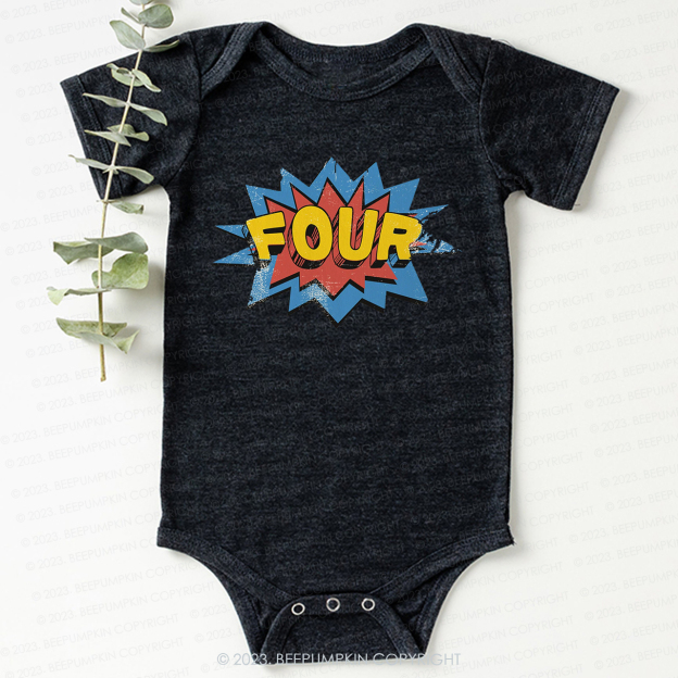 Birthday Age Natural Bodysuit For Baby