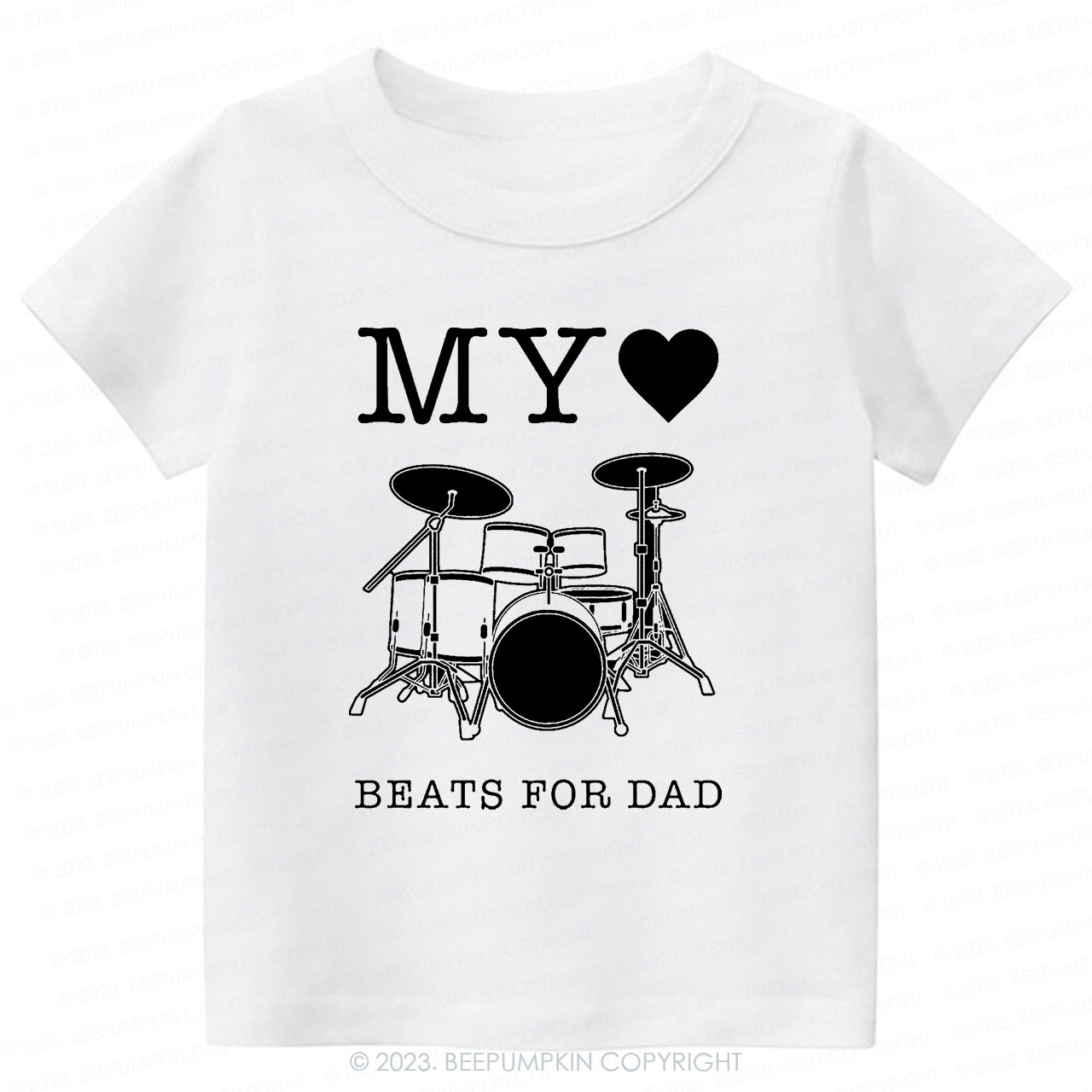 My Heart Beats For Dad Kids Shirt