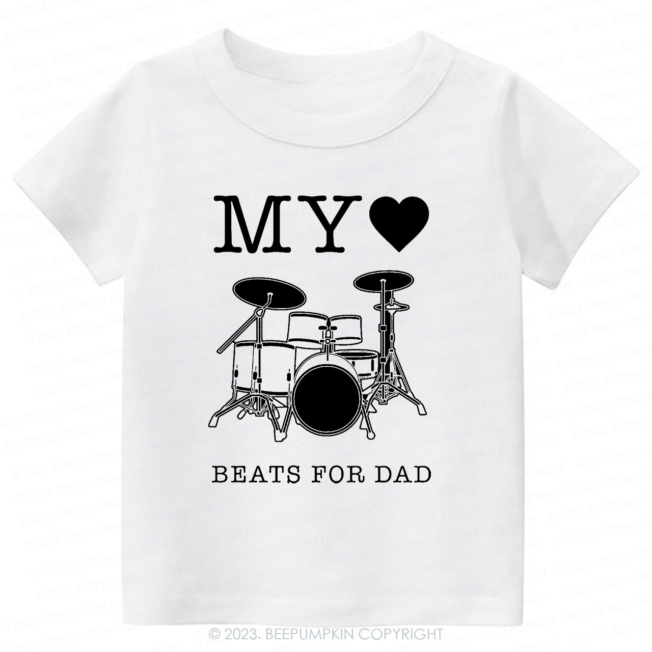 My Heart Beats For Dad Kids Shirt
