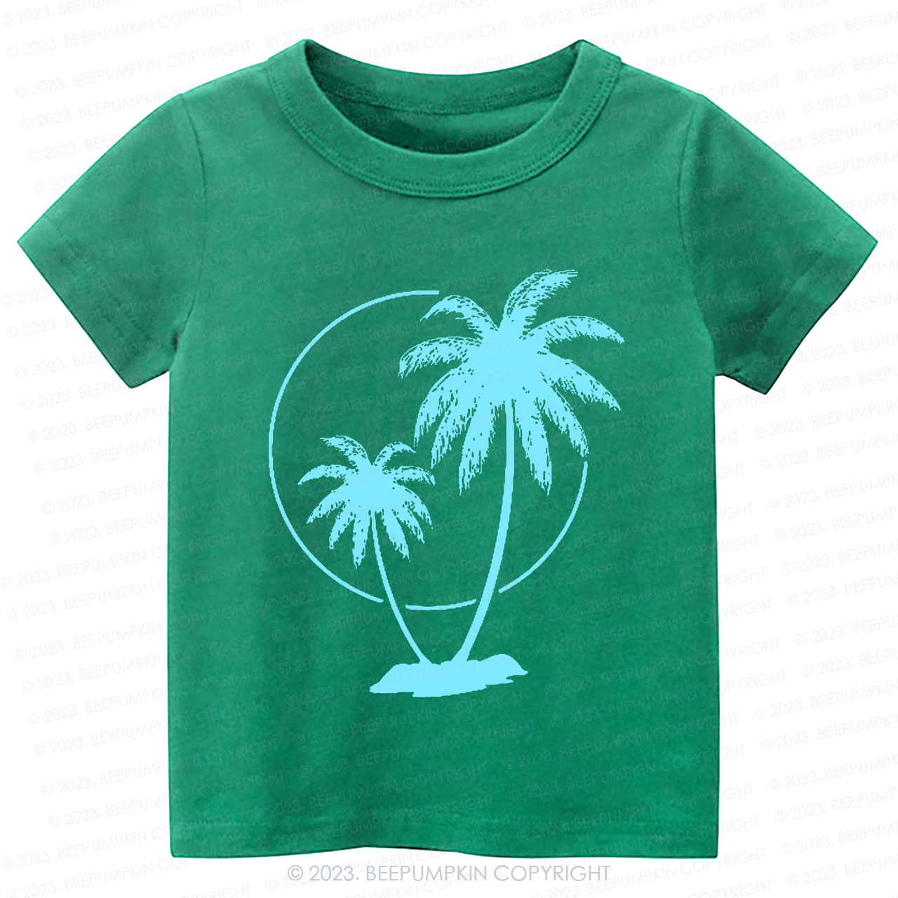 Palm Trees With Sun Kids Shirt