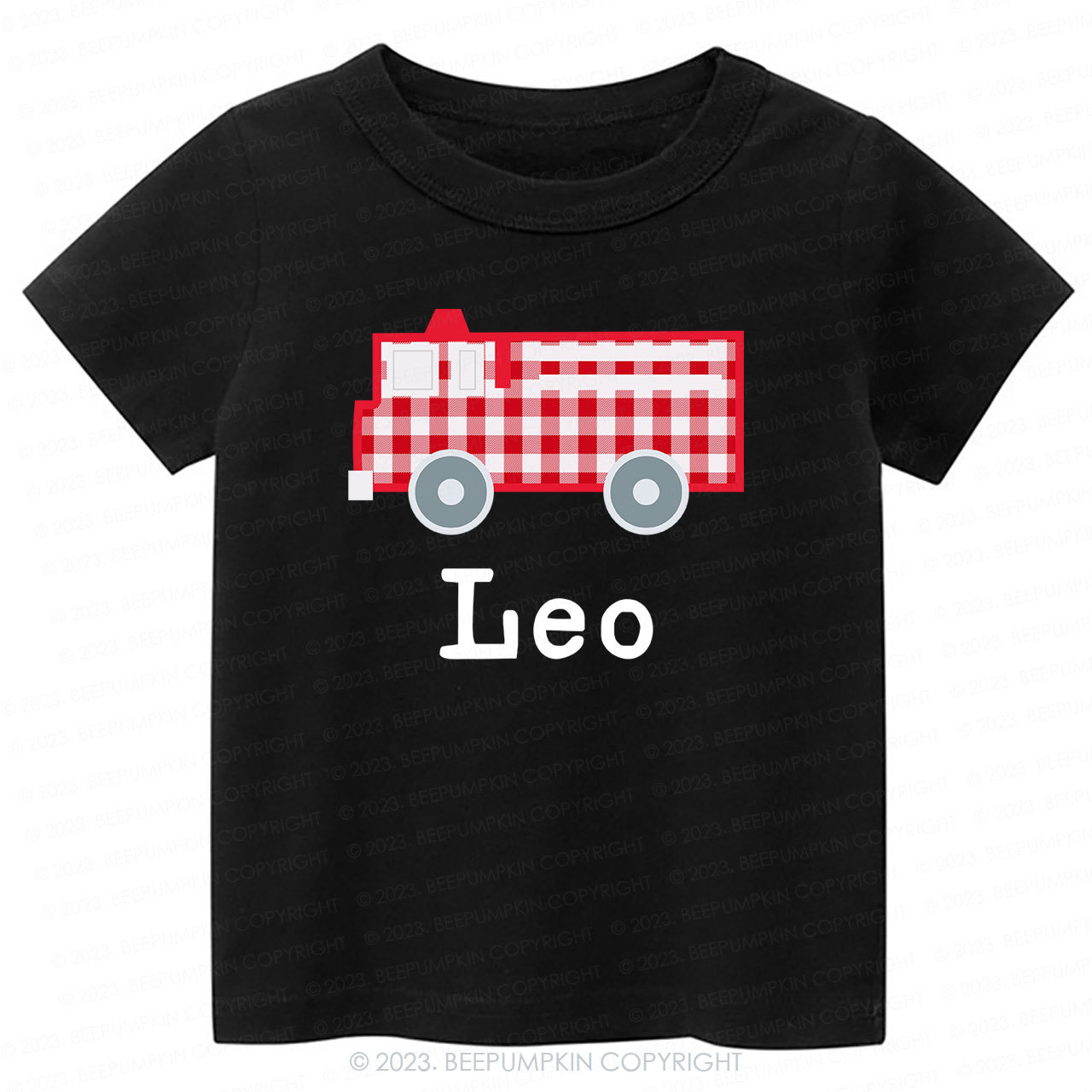 Personalized Fire Truck Shirt For Kids