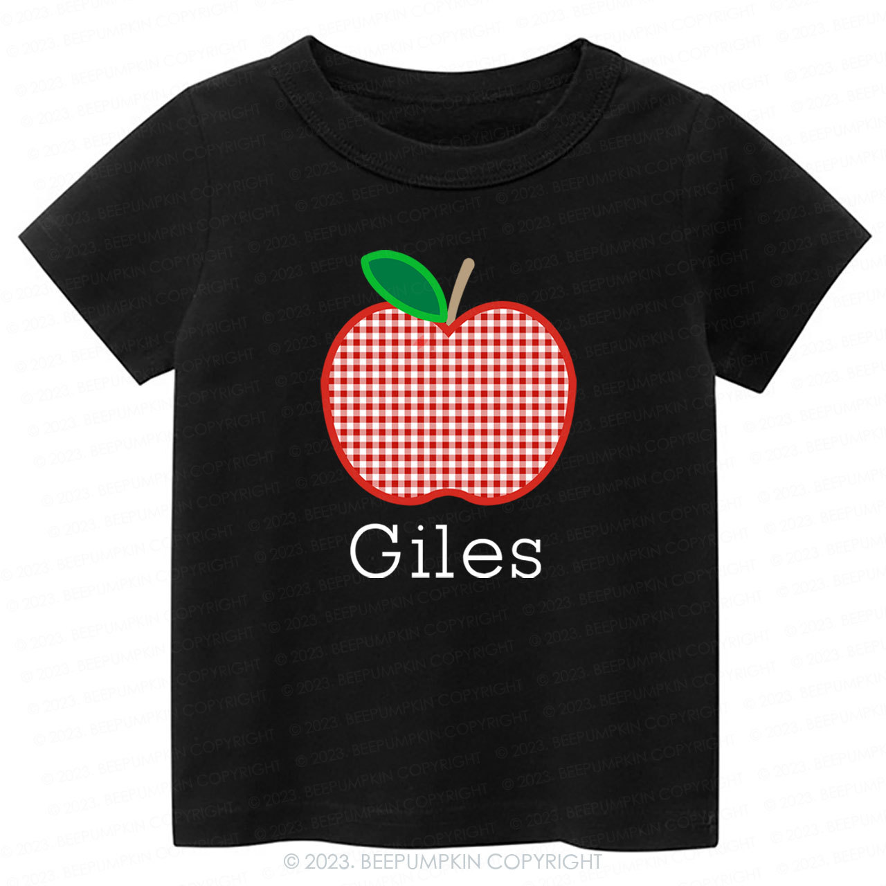 Personalized Apple Applique Shirt For Kids