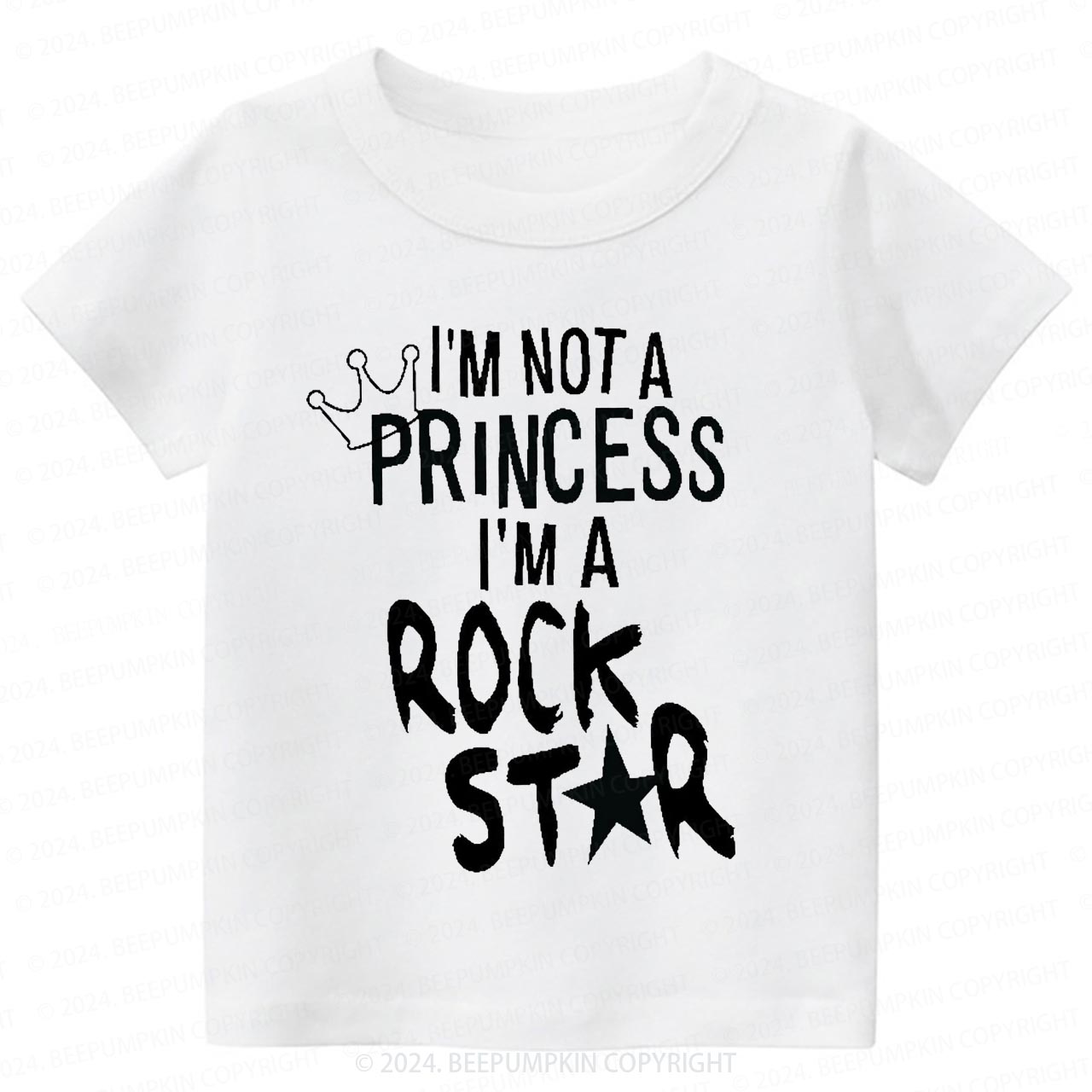 I'm Not A Princess I'm A Rock Star Toddler&Kids Tees 8