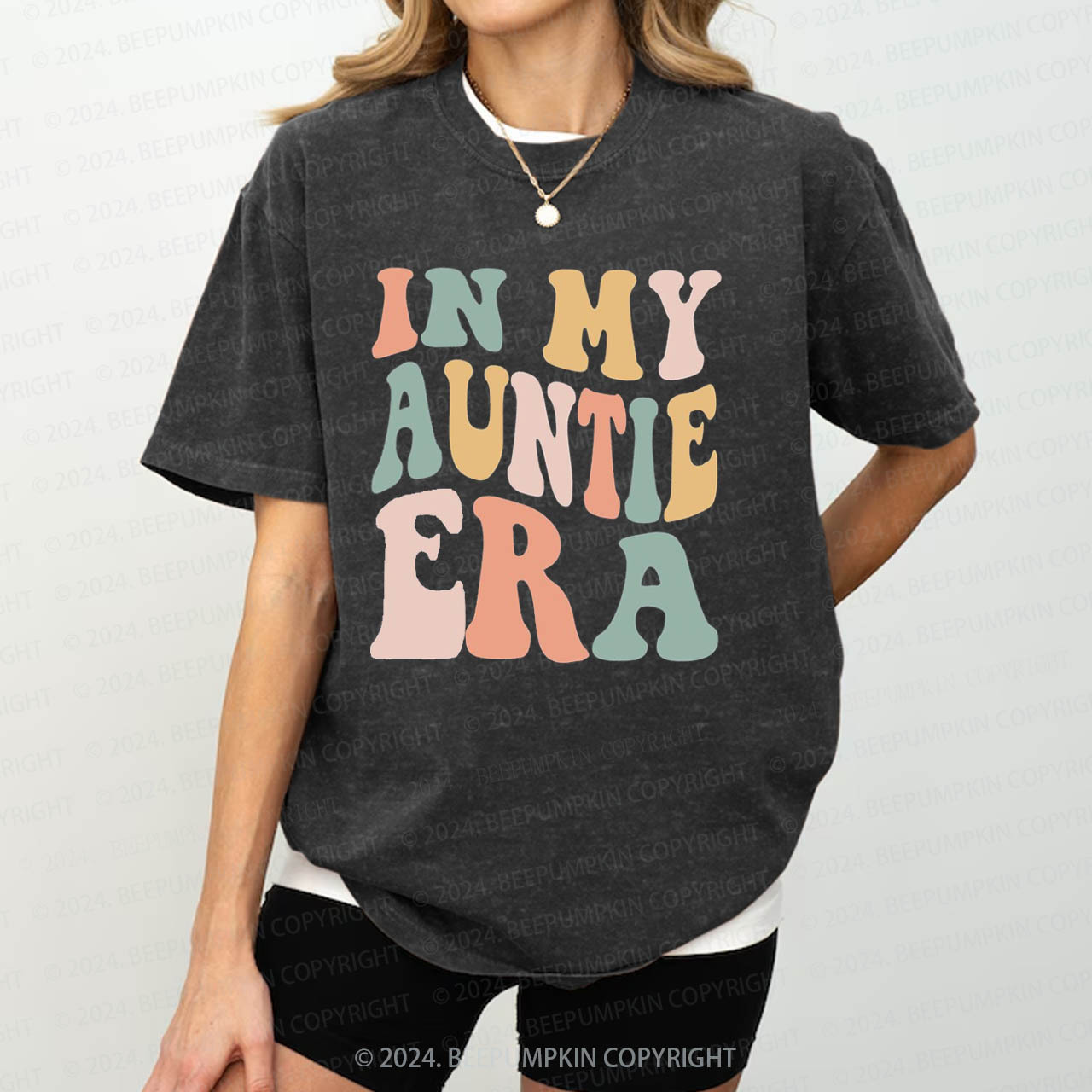 In My Auntie Era Aunt Washed Tees