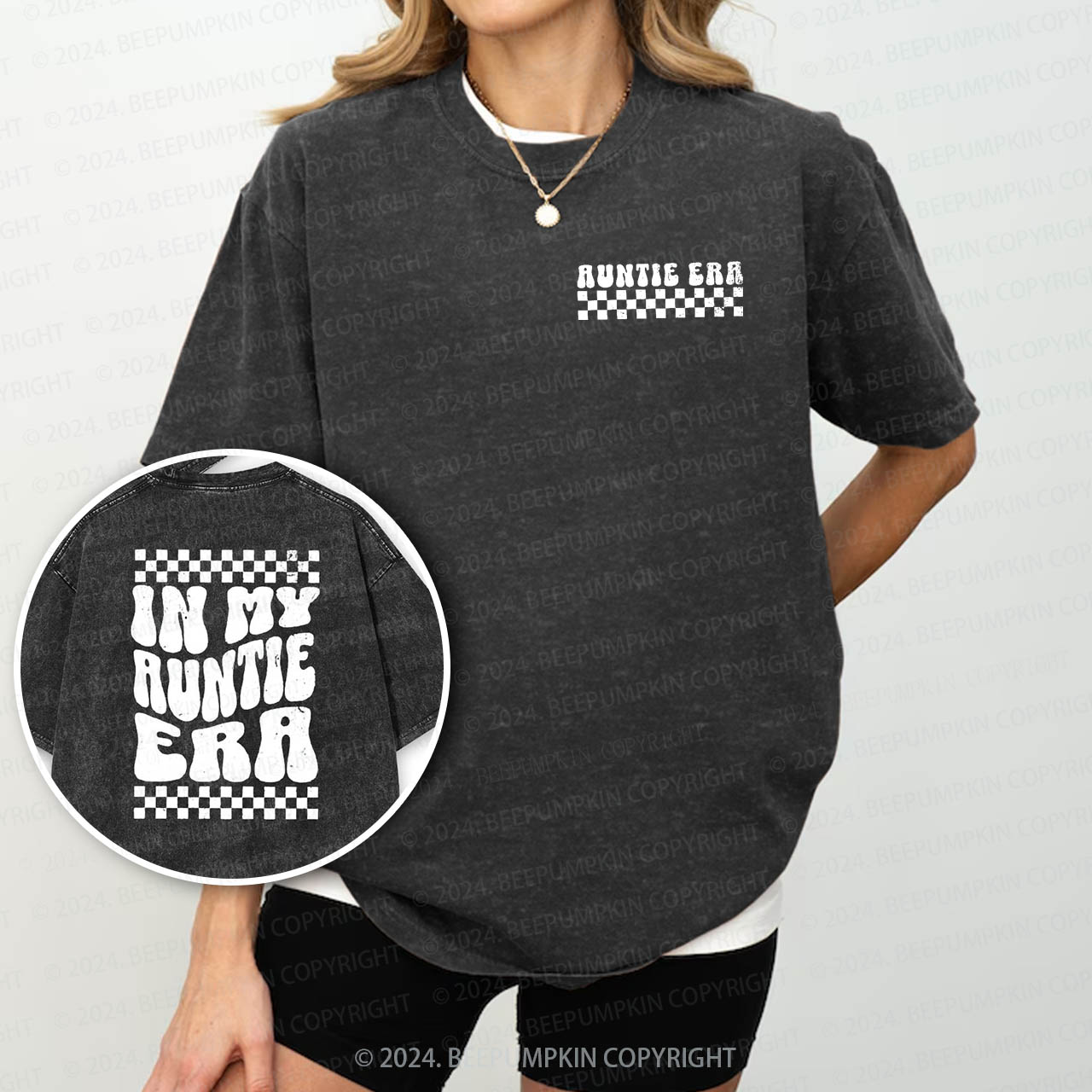 Retro In My Auntie Era Aunt Washed Tees