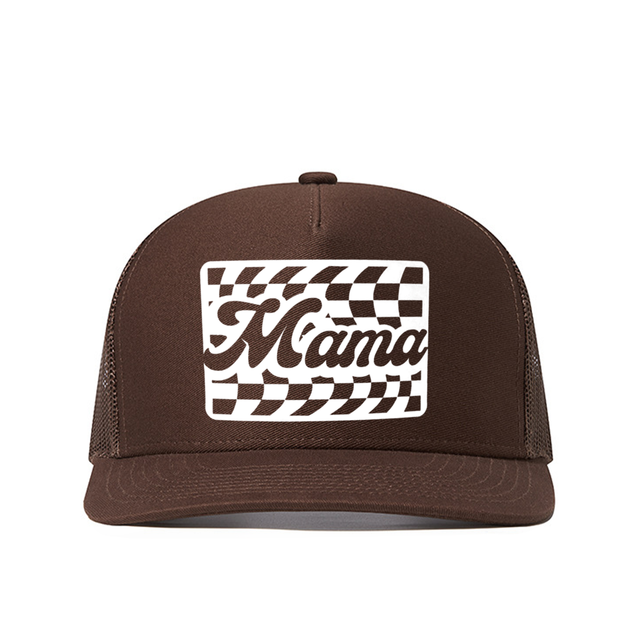 Checkerboard Mom Mama Trucker Hat