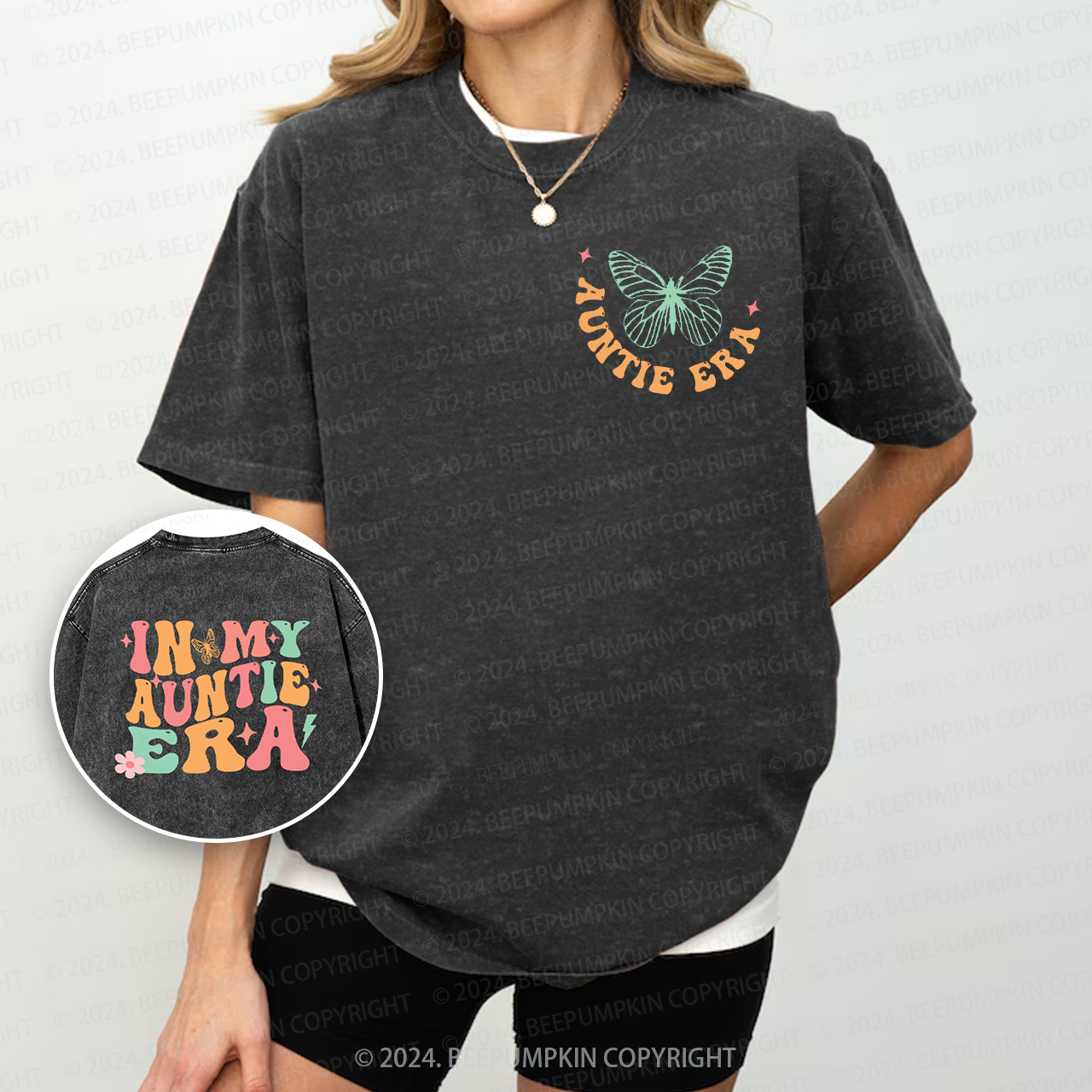 In My Auntie Era Aunt Washed Tees