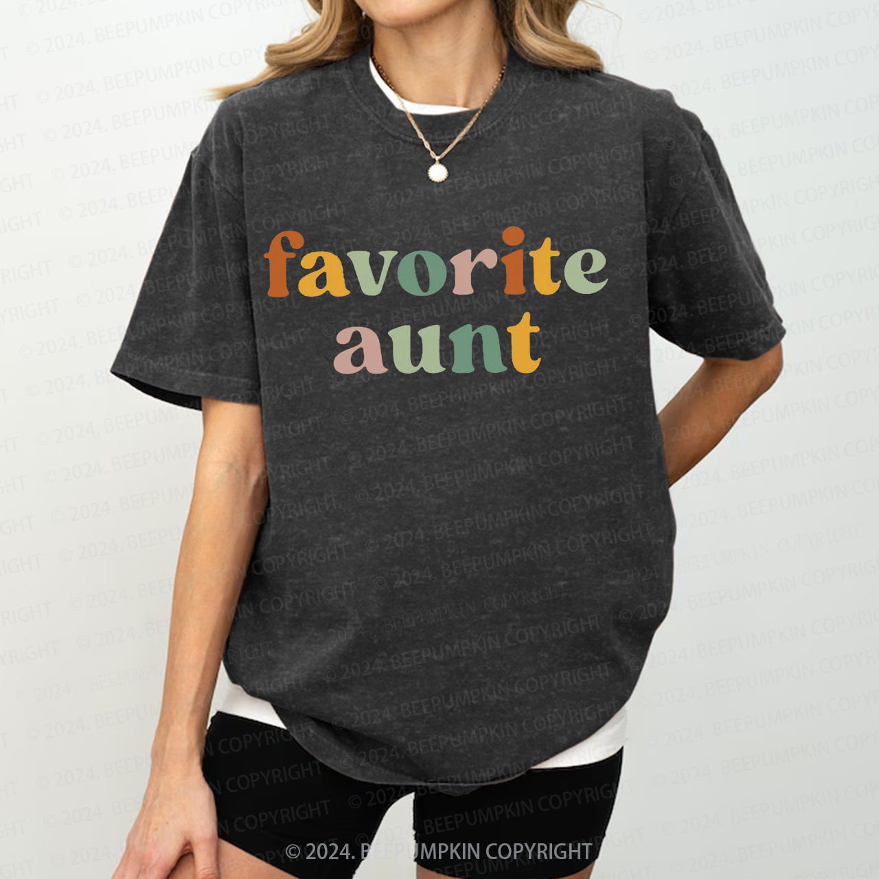 Favorite Aunt Gift Aunt Washed Tees